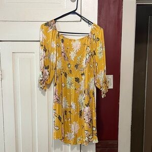 H&M Yellow Floral Dress